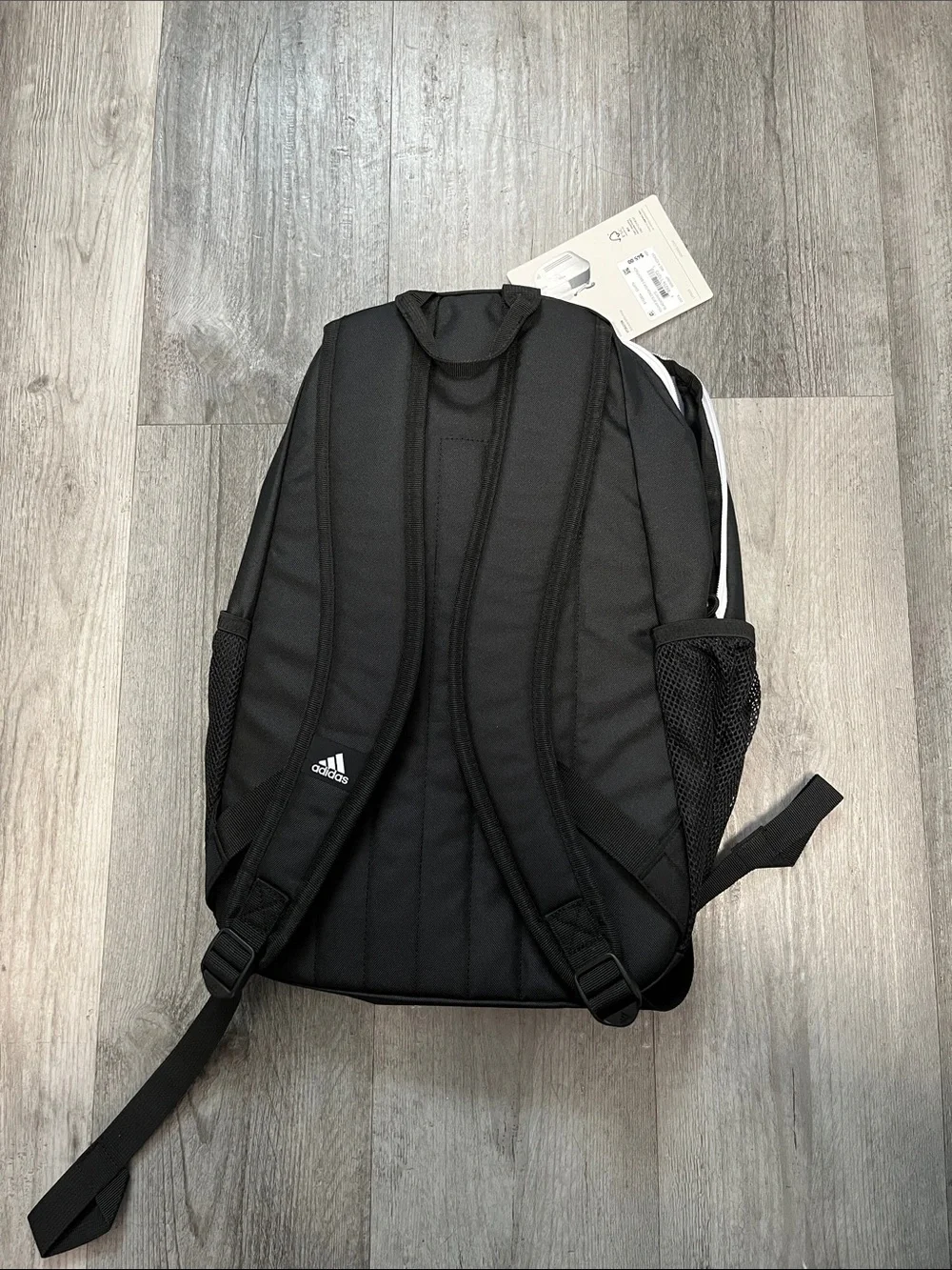 adidas Black Backpack with White 3-Stripe Accent - Men